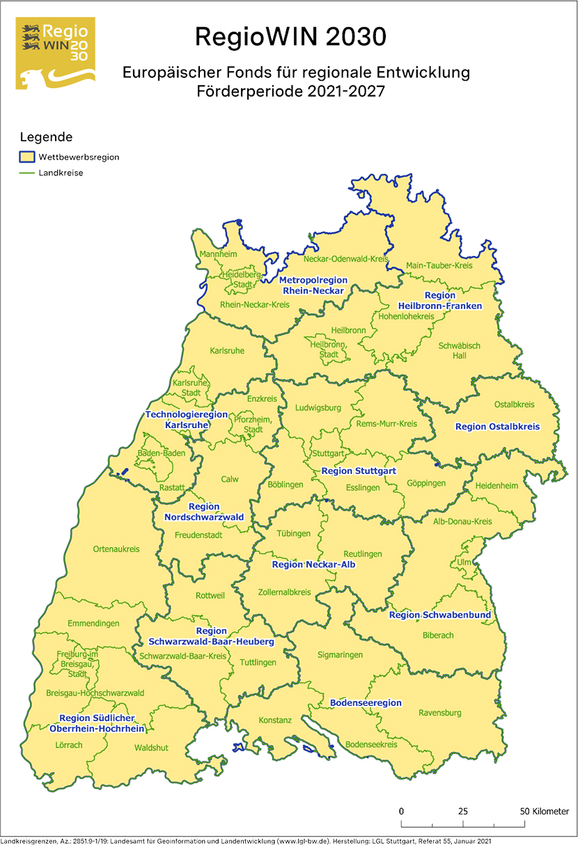 RegioWIN interaktive Karte RegioWIN interaktive Karte
